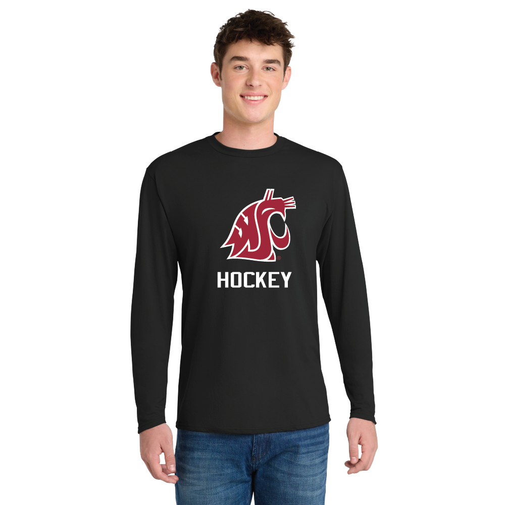 Port & Co LS Performance Bleed Tee - WSU