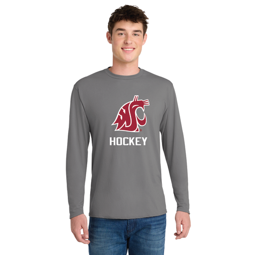 Port & Co LS Performance Bleed Tee - WSU